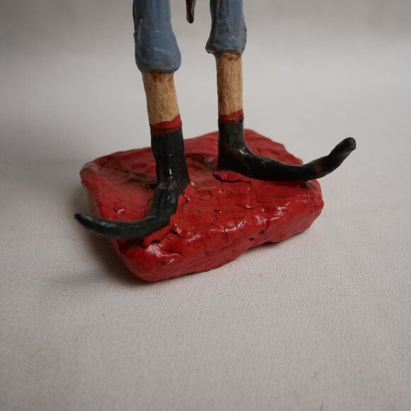 Andy Faye Uncle Sam Snowman Figurine Holding American Flag 2001 Limited 5/10 - Picture 4 of 8